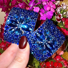 Load image into Gallery viewer, (READY TO SHIP) ‘Galactica’ Blue Crystal Chaos Heavy Buckles (Made With High Quality Rhinestones)
