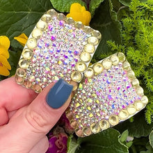 Load and play video in Gallery viewer, (READY TO SHIP) &#39;Perfect Pair&#39; Pastel Yellow Colour Crystal Chaos Heavy Buckles (Made With Rhinestone)
