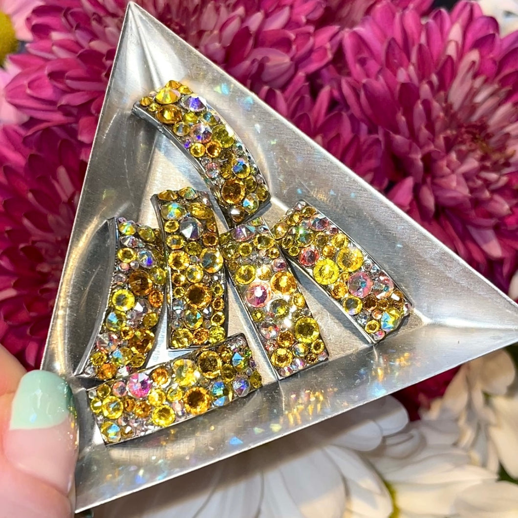 (READY TO SHIP) ‘Universe' Multicolour and AB Crystal Chaos Pomp Buckles x 6 (Made With Swarovski)