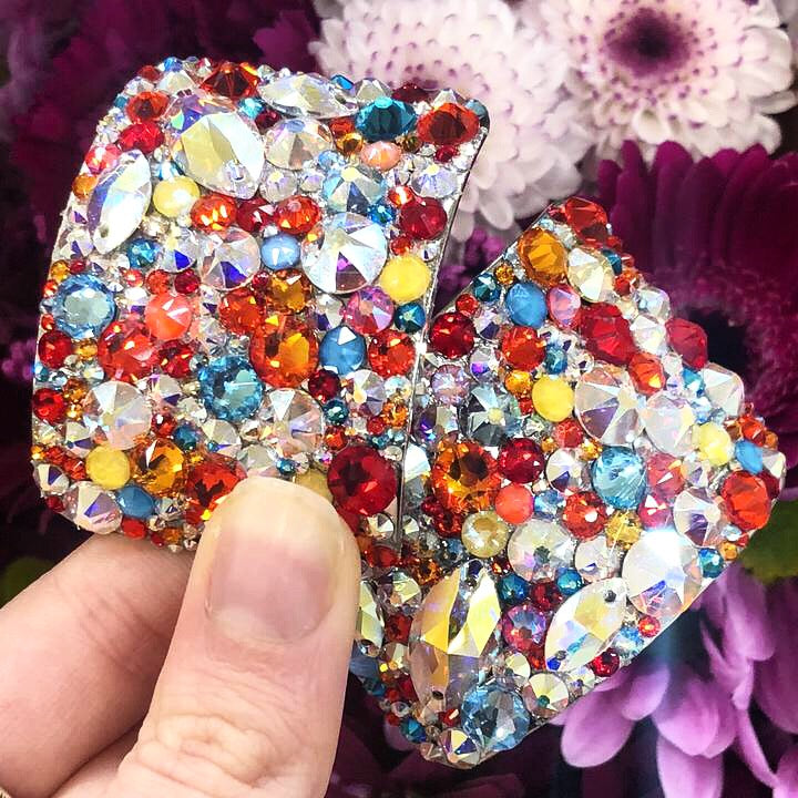 'Comet' Multicolour Crystal Chaos Heavy Buckles (Made With Swarovski)