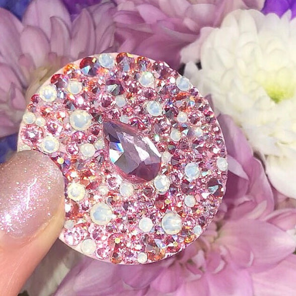 'Candy Floss' Crystal Chaos Pop-Grip (Made With Swarovski)