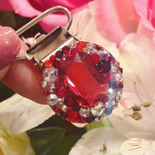 Load image into Gallery viewer, Emerald Cut Colour Number Clip (Made With Swarovski)
