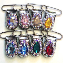 Load image into Gallery viewer, Pear Drop Colour Number Clip (Made With Swarovski)
