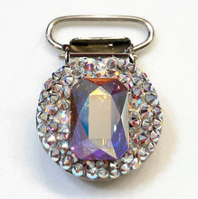 Load image into Gallery viewer, Emerald Cut Crystal AB Number Clip (Made With Swarovski)
