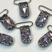 Load image into Gallery viewer, Pear Drop Crystal AB Number Clip (Made With Swarovski)
