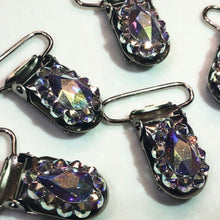 Load image into Gallery viewer, Pear Drop Crystal AB Number Clip (Made With Swarovski)
