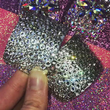 Load and play video in Gallery viewer, ‘Protostar’ Clear Crystal Chaos Heavy Buckles (Made With Swarovski)
