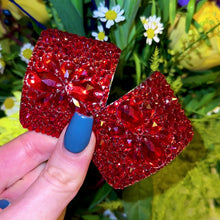 Load and play video in Gallery viewer, ‘Galactica’ Red Crystal Chaos Heavy Buckles (Made With High Quality Rhinestones)
