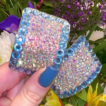 Load and play video in Gallery viewer, (READY TO SHIP) &#39;Perfect Pair&#39; Aqua Colour Crystal Chaos Heavy Buckles (Made With Rhinestone)
