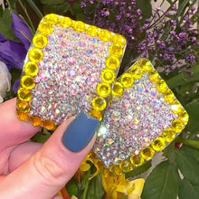 Load and play video in Gallery viewer, (READY TO SHIP) &#39;Perfect Pair&#39; Yellow Colour Crystal Chaos Heavy Buckles (Made With Rhinestone)
