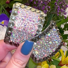 Load and play video in Gallery viewer, (READY TO SHIP) &#39;Perfect Pair&#39; Grey/Black Colour Crystal Chaos Heavy Buckles (Made With Rhinestone)

