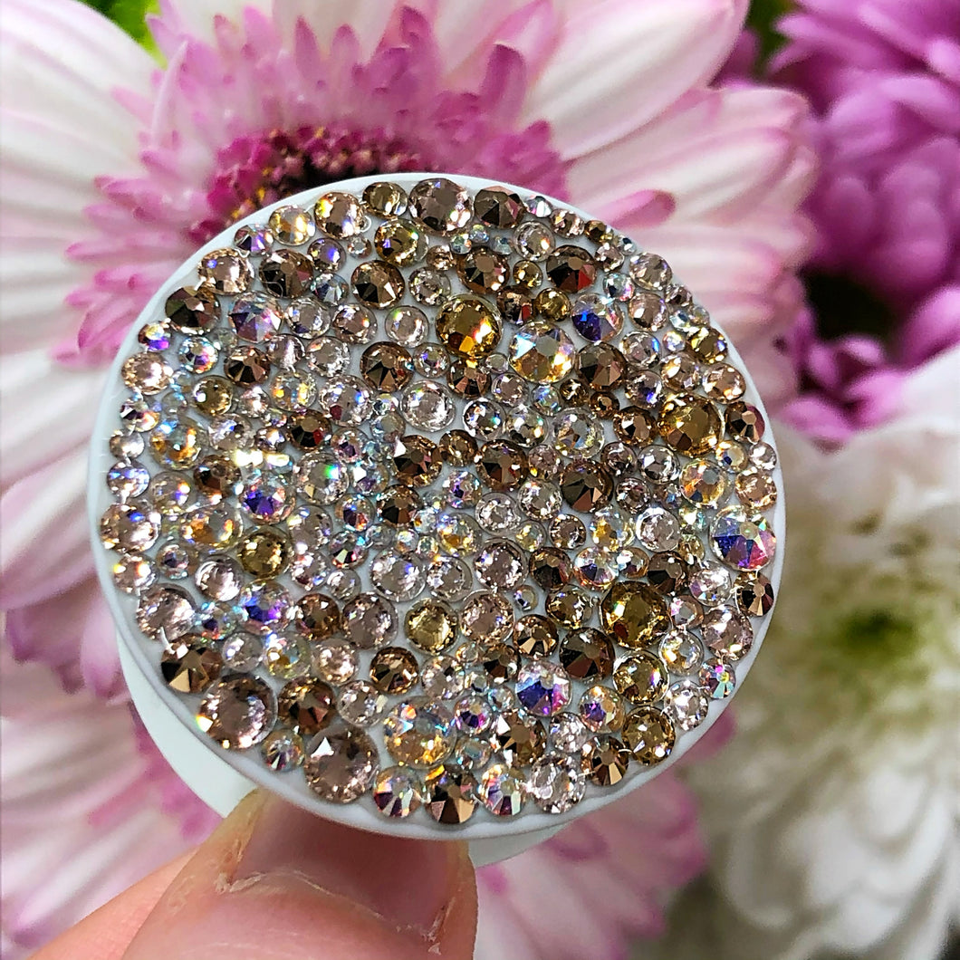 ‘Universe’ Rose Gold Crystal Chaos Pop-Grip (Made With Swarovski)