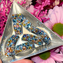 Load image into Gallery viewer, ‘Universe&#39; Multicolour and AB Crystal Chaos Pomp Buckles x 6 (Made With Swarovski)
