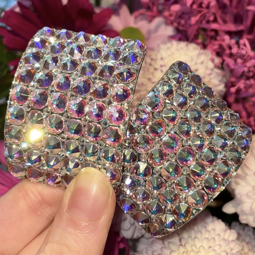 'Blinding' AB Crystal Chaos Heavy Buckles (Made With Swarovski)
