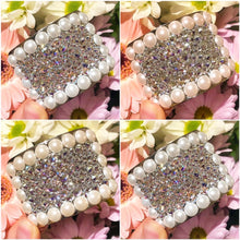 Load image into Gallery viewer, (READY TO SHIP) DISPLAY ‘Perfect Pearl’ Crystal Chaos Heavy Buckles (Made With Swarovski)
