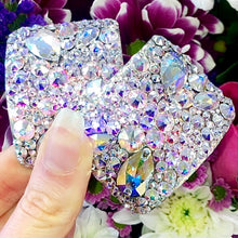 Load image into Gallery viewer, &#39;Dewdrop&#39; AB Crystal Chaos Heavy Buckles (Made With Swarovski)
