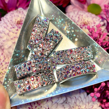 Load image into Gallery viewer, ‘Universe&#39; AB Crystal Chaos Pomp Buckles x 6 (Made With Swarovski)
