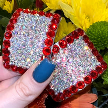 Load image into Gallery viewer, &#39;Perfect Pair&#39; Red Colour Crystal Chaos Heavy Buckles (Made With Rhinestone)
