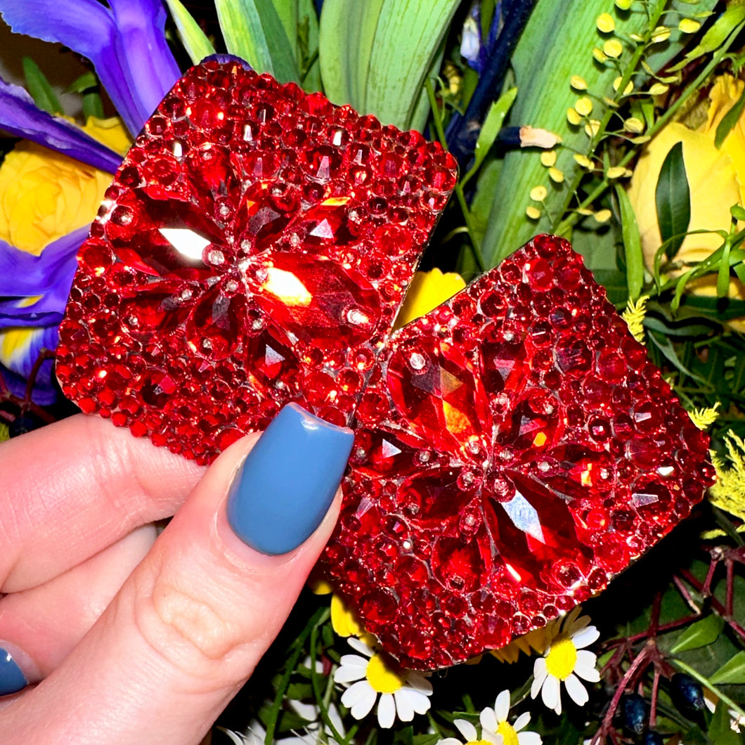 ‘Galactica’ Red Crystal Chaos Heavy Buckles (Made With High Quality Rhinestones)
