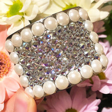 Load image into Gallery viewer, (READY TO SHIP) DISPLAY ‘Perfect Pearl’ Crystal Chaos Heavy Buckles (Made With Swarovski)
