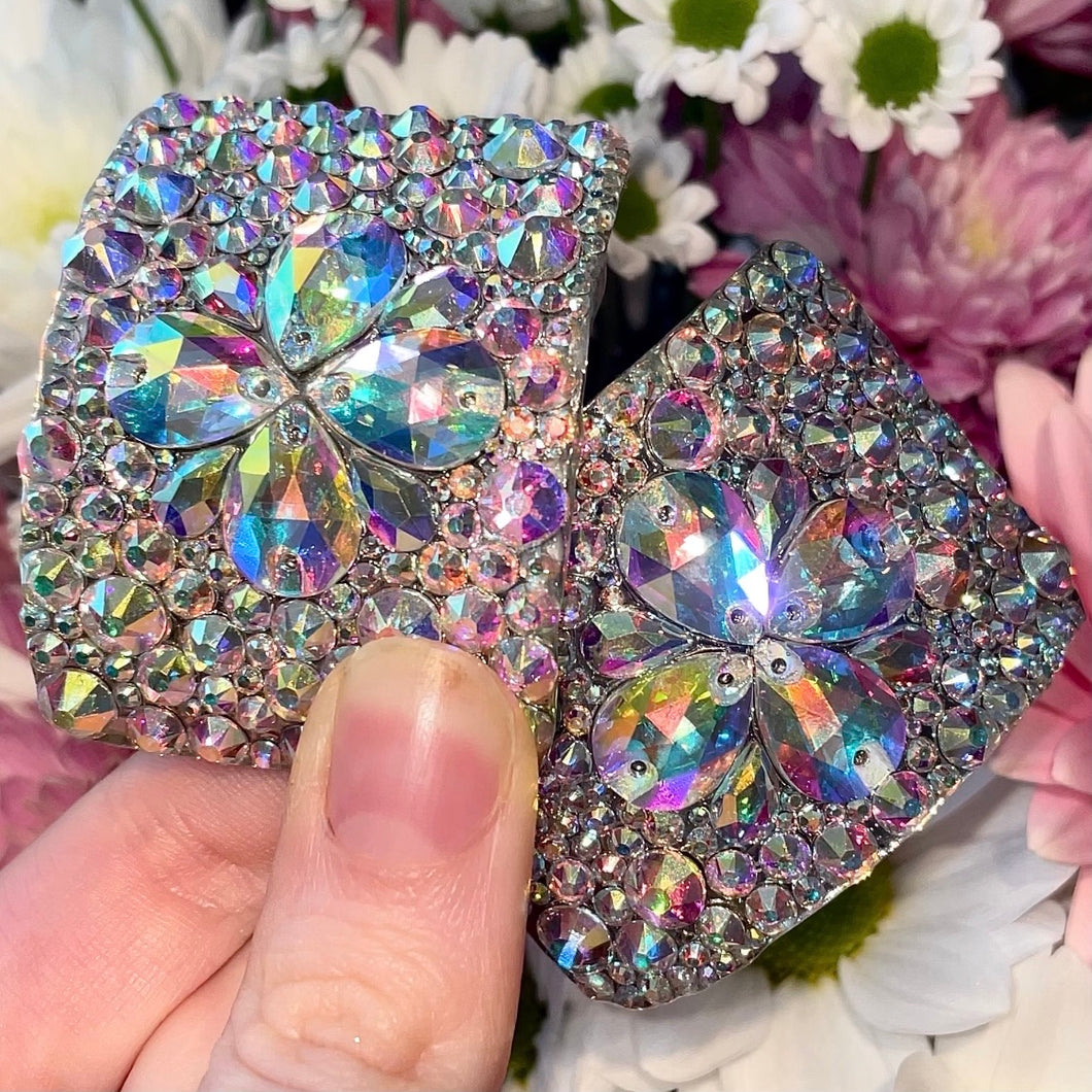 ‘Chaos Clover’ AB Crystal Chaos Heavy Buckles (Made With High Quality Rhinestones)